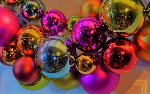 Preview wallpaper christmas decorations, glass, colorful