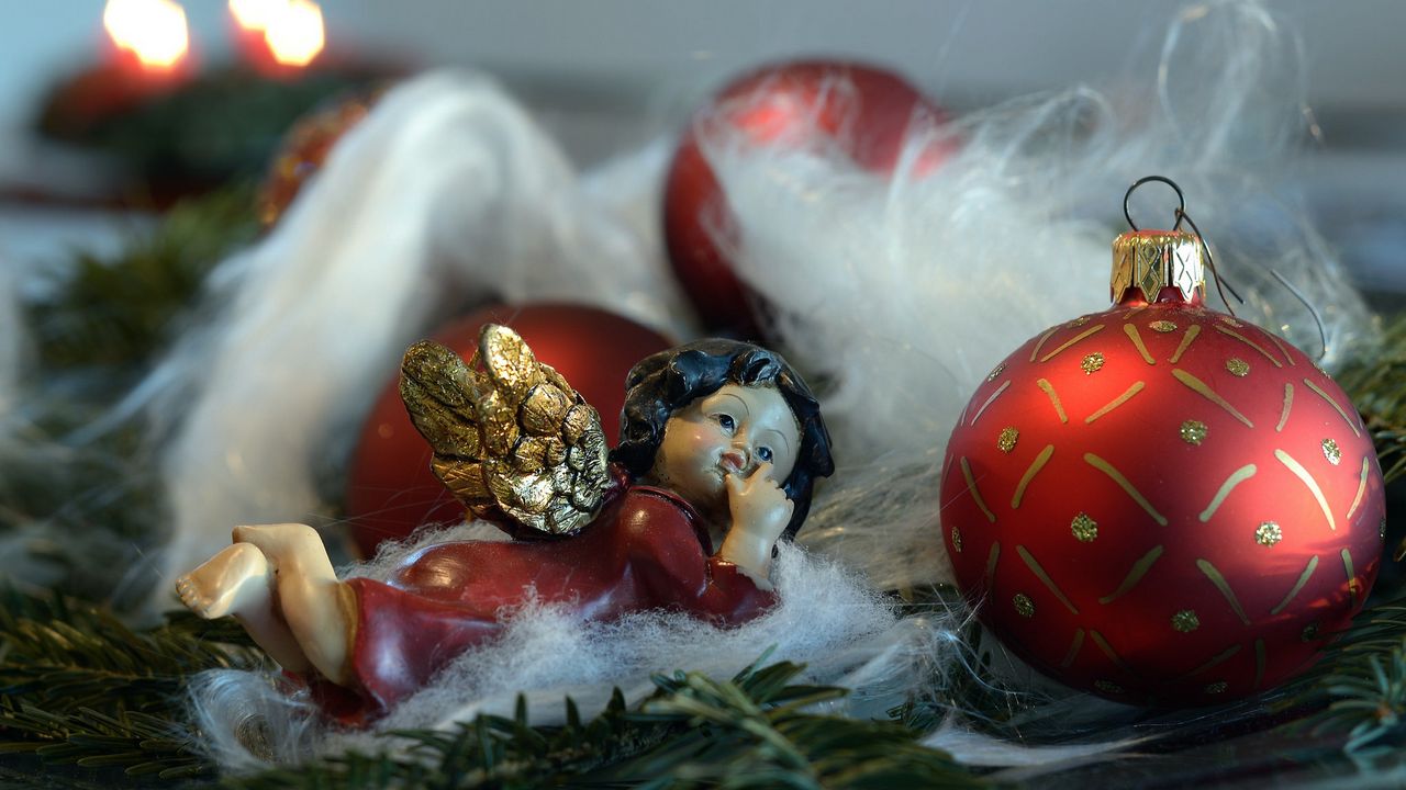Wallpaper christmas decorations, new year, angel, christmas