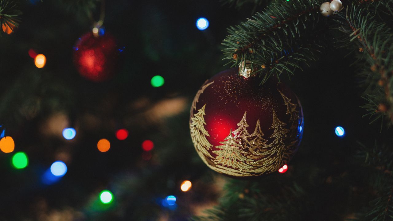 Wallpaper christmas decorations, new year, christmas, christmas tree