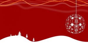 Preview wallpaper christmas decorations, snowflakes, christmas trees, drifts