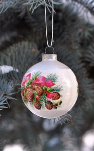 Preview wallpaper christmas decorations, tree, branch, snow