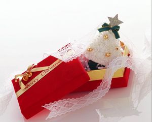Preview wallpaper christmas, gift, christmas tree, ribbon, holiday