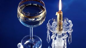 Preview wallpaper christmas, new year, candle, crystal, glass