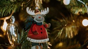 Preview wallpaper christmas toy, deer, decoration, new year, christmas