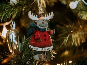 Preview wallpaper christmas toy, deer, decoration, new year, christmas