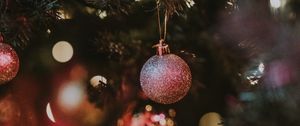 Preview wallpaper christmas toy, new year, christmas, decoration, glare, bokeh