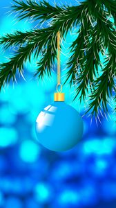 Preview wallpaper christmas toy, new year, christmas, ball, branch
