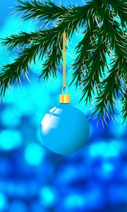 Preview wallpaper christmas toy, new year, christmas, ball, branch