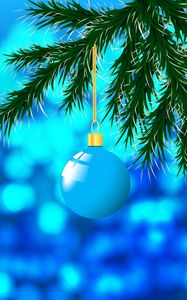 Preview wallpaper christmas toy, new year, christmas, ball, branch