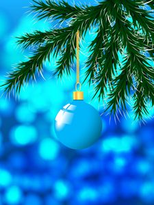 Preview wallpaper christmas toy, new year, christmas, ball, branch