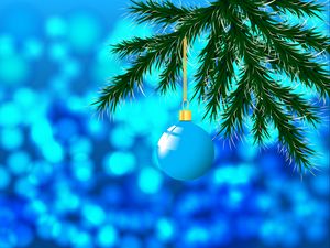 Preview wallpaper christmas toy, new year, christmas, ball, branch