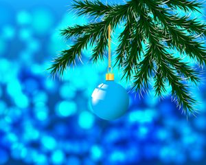 Preview wallpaper christmas toy, new year, christmas, ball, branch