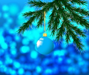 Preview wallpaper christmas toy, new year, christmas, ball, branch