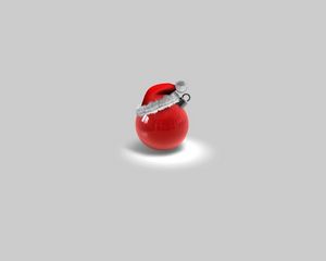 Preview wallpaper christmas toys, ball, hat, red, attributes, holiday, christmas