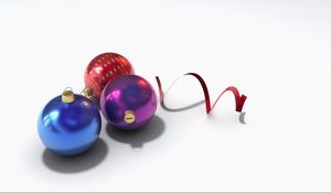 Preview wallpaper christmas toys, balls, three, tape