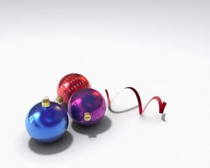 Preview wallpaper christmas toys, balls, three, tape