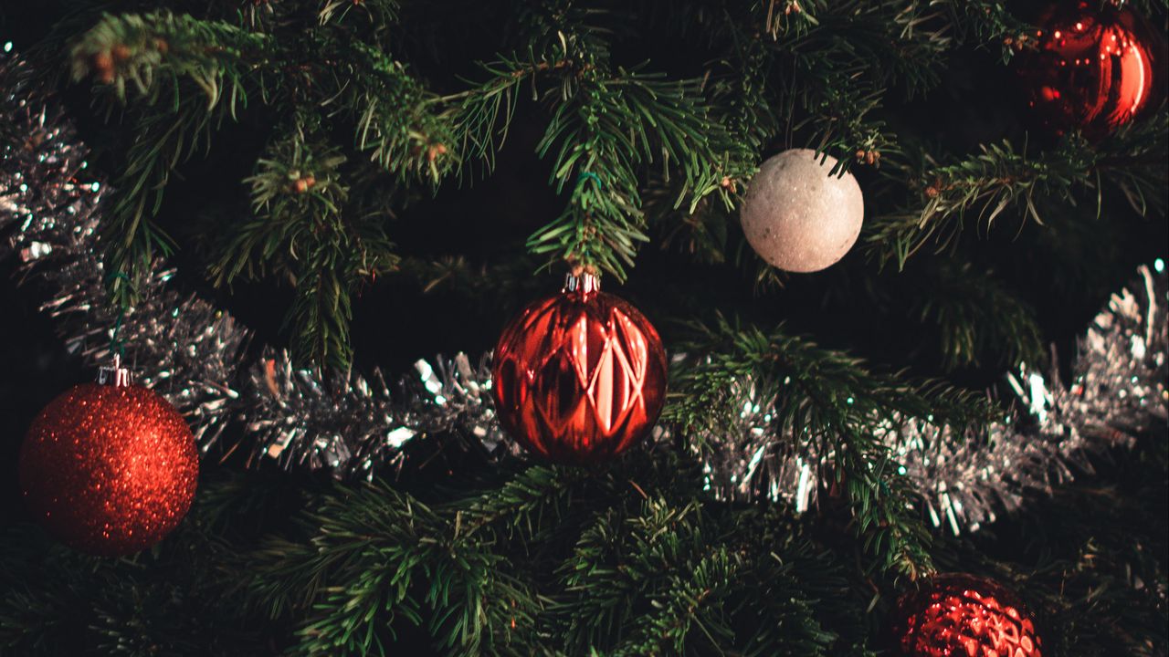 Wallpaper christmas toys, tree, new year, christmas, decoration