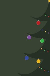 Preview wallpaper christmas tree, balls, new year