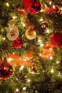 Preview wallpaper christmas tree, christmas decorations, garlands, new year, celebration