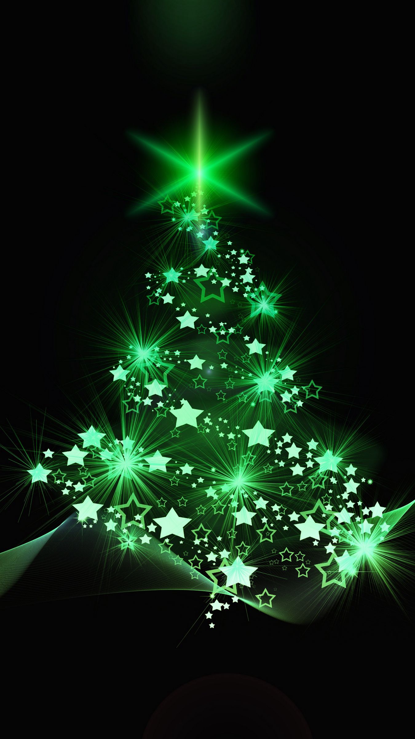 1350x2400 Wallpaper christmas tree, christmas, new year, art