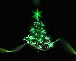 Preview wallpaper christmas tree, christmas, new year, art