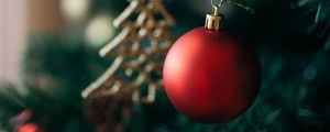 Preview wallpaper christmas tree, decoration, holiday, new year, christmas