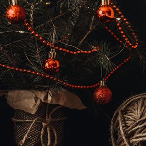 Preview wallpaper christmas tree, decorations, balls, garlands, new year, christmas
