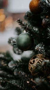 Preview wallpaper christmas tree, decorations, balls, new year, christmas, holidays