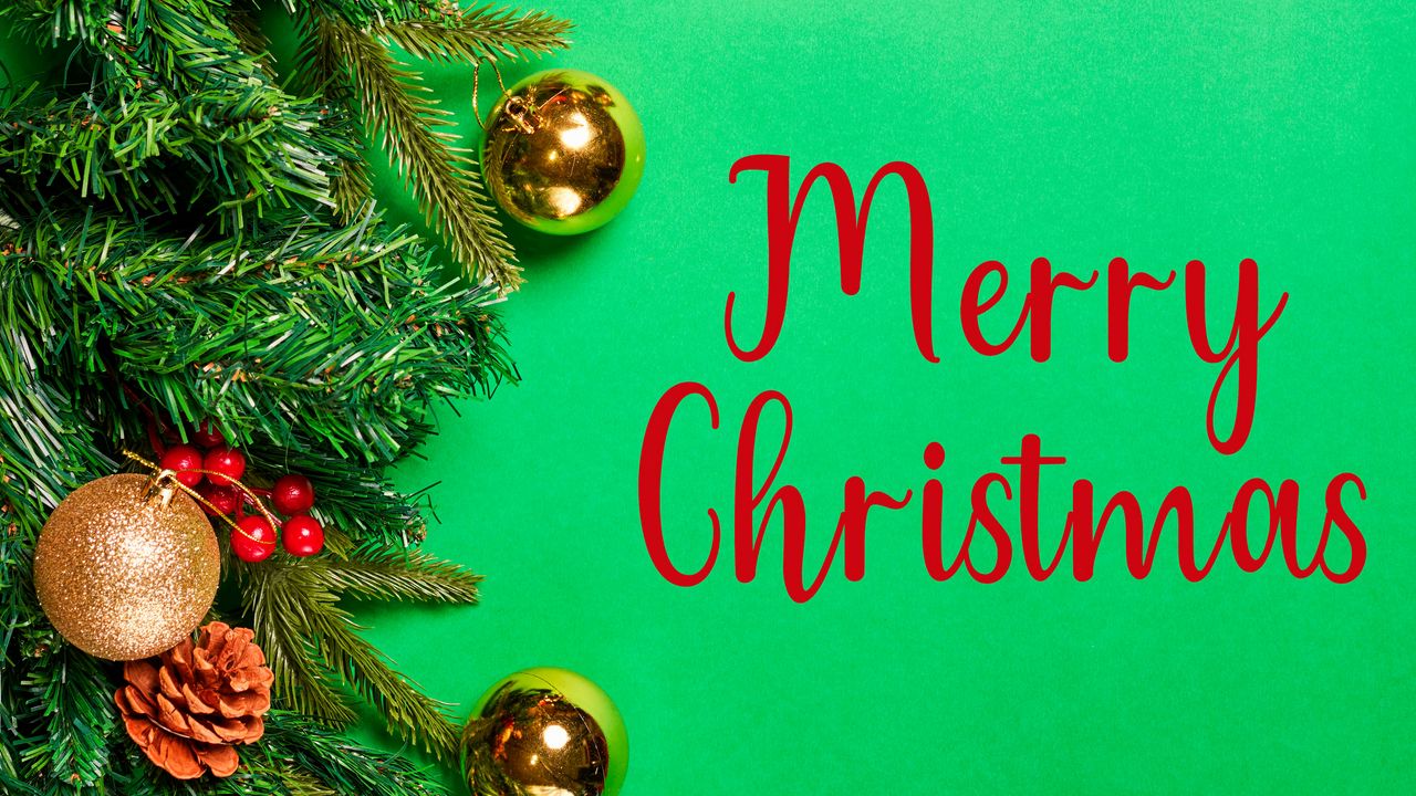 Wallpaper christmas tree, decorations, inscription, new year, christmas, green