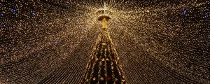 Preview wallpaper christmas tree, garland, light, decoration