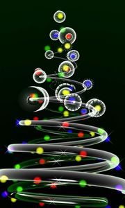 Preview wallpaper christmas tree, garlands, christmas, holiday, background