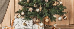 Preview wallpaper christmas tree, gifts, boxes, decorations, new year, christmas