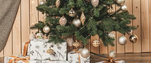 Preview wallpaper christmas tree, gifts, boxes, decorations, new year, christmas