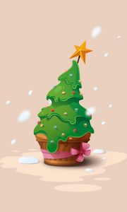 Preview wallpaper christmas tree, new year, christmas, vector