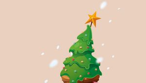 Preview wallpaper christmas tree, new year, christmas, vector