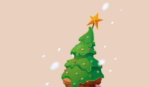 Preview wallpaper christmas tree, new year, christmas, vector