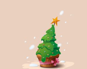 Preview wallpaper christmas tree, new year, christmas, vector