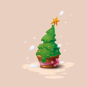 Preview wallpaper christmas tree, new year, christmas, vector