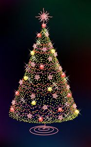 Preview wallpaper christmas tree, new year, colorful
