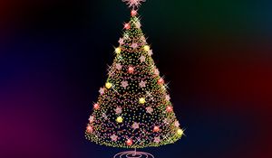 Preview wallpaper christmas tree, new year, colorful