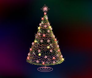 Preview wallpaper christmas tree, new year, colorful