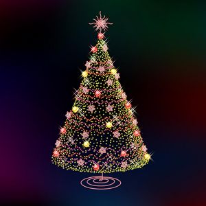 Preview wallpaper christmas tree, new year, colorful