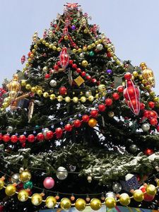 Preview wallpaper christmas tree, new year, holiday, ornaments, snow