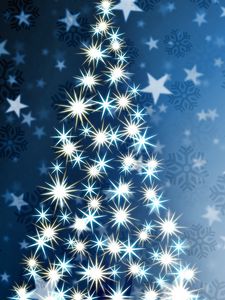 Preview wallpaper christmas tree, star, pattern, background