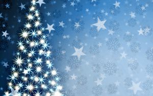 Preview wallpaper christmas tree, star, pattern, background