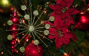 Preview wallpaper christmas tree, toys, balls, decorations, holiday, new year