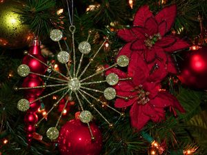 Preview wallpaper christmas tree, toys, balls, decorations, holiday, new year