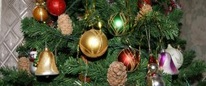Preview wallpaper christmas tree, toys, holiday, new year
