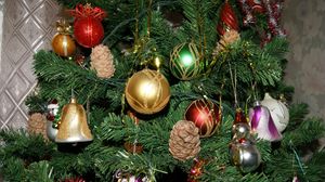 Preview wallpaper christmas tree, toys, holiday, new year