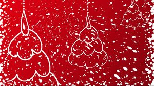 Preview wallpaper christmas trees, snow, background